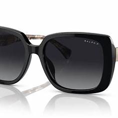 Ralph by Ralph Lauren RA 5298U 5001/T3 Women's Polarized Sunglasses - Shiny Black Frame with Grey Gradient Lenses