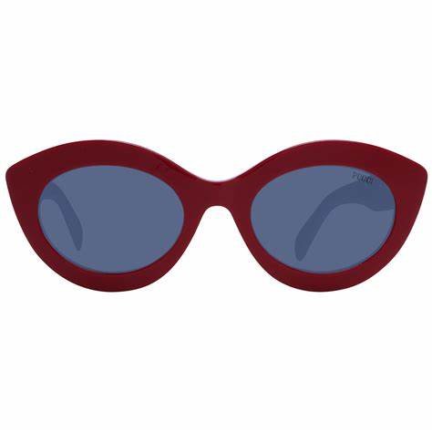 EMILIO PUCCIEmilio Pucci EP0203 5366V Women's Round Sunglasses – Red Frame, Blue LensesEYEWEAREcecile