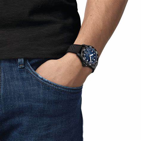 Tissot Seastar 1000 Powermatic 80 T120.807.37.041.00 Reloj automático para hombre - 40mm Acero inoxidable recubierto de PVD, esfera azul degradado
