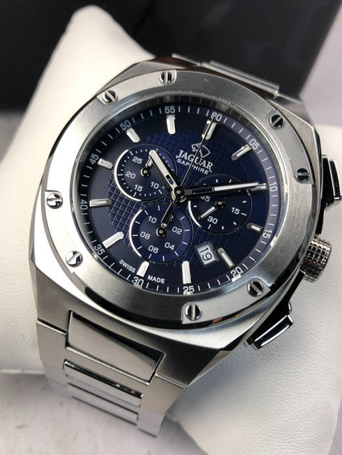 JAGUARJaguar Men's Swiss Quartz Chronograph Watch - Model J805/B, Stainless Steel Case, Blue Dial, Sapphire CrystalWATCHESEcecile