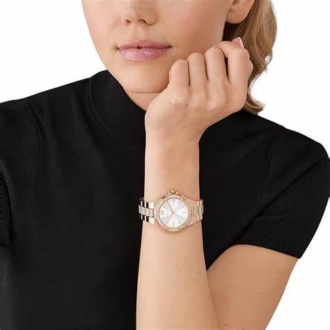 MICHAEL KORSMichael Kors Lennox MK7362 Women's Watch - Rose Gold - Tone, Crystal - Embellished DialWATCHESEcecile