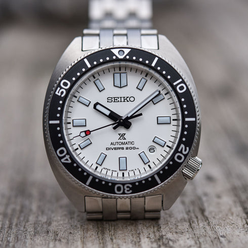 Seiko Prospex SPB313J1 'Slim Turtle' Reloj de buceo automático para hombre - Acero inoxidable, esfera blanca
