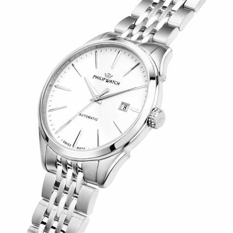 PHILIP WATCHPhilip Watch Roma R8223217002 Men's Automatic Watch - Stainless Steel, White DialWATCHESEcecile