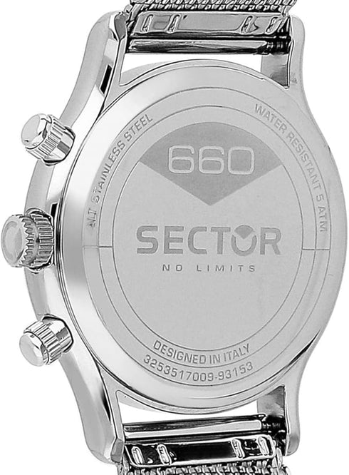 Sector No Limits R3253517008 Men's Multifunction Watch - Stainless Steel, Silver Dial