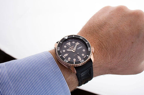 SEIKOSeiko 5 Sports SRPD76K1 Automatic Black Dial Rose Gold - Tone CaseWATCHESEcecile