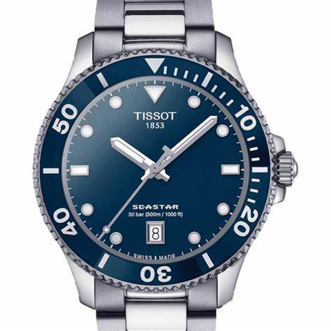Tissot Seastar 1000 Quartz 40mm T120.410.11.041.00 Reloj Caballero - Esfera Azul, Acero inoxidable