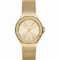 : Michael Kors MK7335 Reloj Lennox Dorado para Mujer con Bisel Acentuado con Cristales