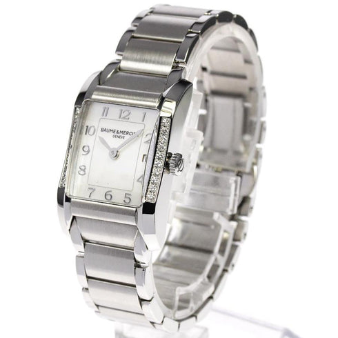 BAUME&MERCIERBaume & Mercier Hampton MOA10051 Women's Quartz Watch - Mother of Pearl Dial, Diamond BezelWATCHESEcecile