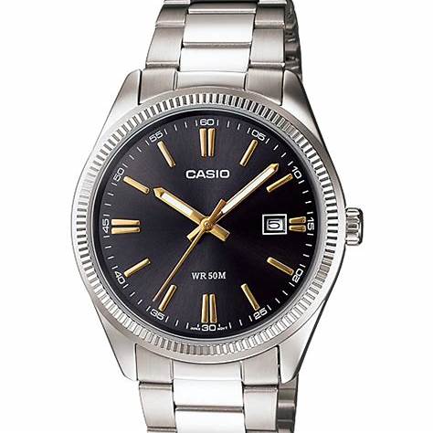 CASIO & VINTAGECasio MTP - 1302D - 1A2VDF Men's Analog Watch – Black Dial with Stainless Steel BraceletWATCHESEcecile