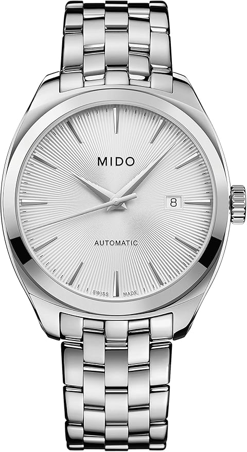 Mido Belluna Royal Gent M024.507.11.031.00 Montre automatique pour hommes - Cadran argenté, bracelet en acier inoxydable