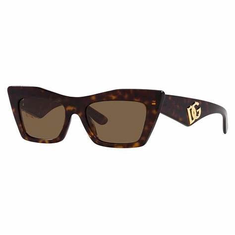 DOLCE & GABBANADolce & Gabbana DG4435 502/73 Women's Sunglasses - Havana Frame, Dark Brown LensesEYEWEAREcecile