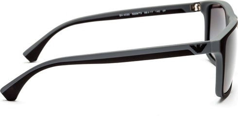 Emporio Armani EA 4033 5229/T3 Occhiali da sole da uomo - Montatura nera opaca, lenti polarizzate grigie