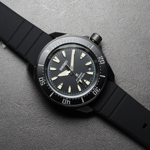 Seiko Prospex SRPL15K1 Reloj de buceo automático para hombre - Esfera negra, correa de silicona negra