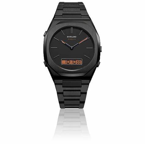 D1 MILANOD1 Milano Module 1385 D1 - DGBJ02 Men's Watch - Black Stainless Steel, Analog - Digital DisplayWATCHESEcecile