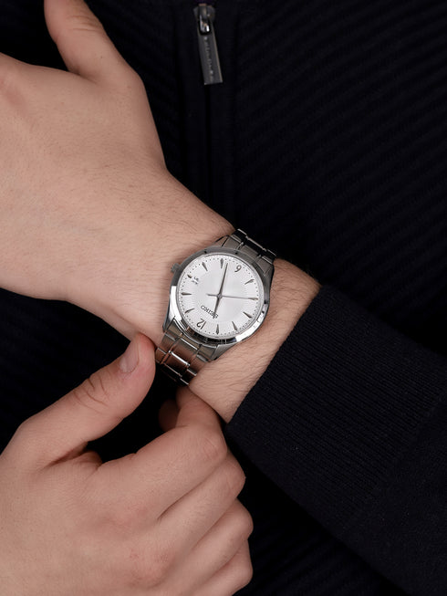 Seiko SUR417P1 Men's Watch – Stainless Steel, White Dial, 39mm