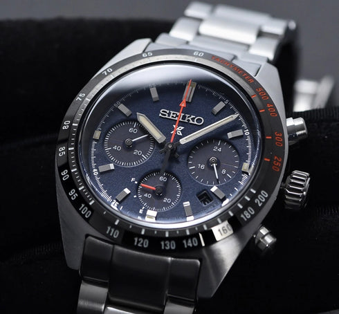 Seiko Prospex Speedtimer SSC815P1 Reloj Cronógrafo Solar Hombre - 39mm Acero Inoxidable, Esfera Azul