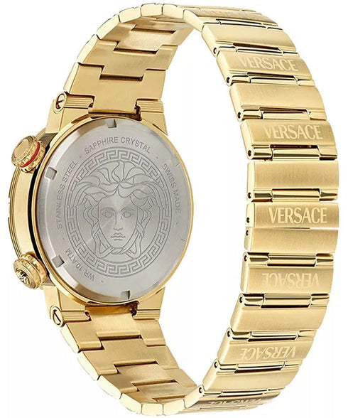 Versace Greca Logo Diver VE8G00624 – Gold-Tone Men’s Watch, Black Dial