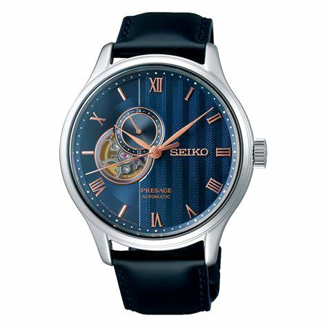 Seiko Presage SSA421J1 Reloj Automático Hombre - Esfera Azul, Correa de piel azul