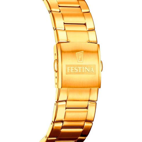 FESTINAFestina F20541/2 Chrono Sport Men's Watch – Gold Stainless Steel, Blue Dial, 45mmWATCHESEcecile