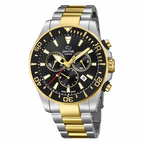 JAGUARJaguar Men's Swiss Quartz Chronograph Watch - Model J862/2, Two - Tone Stainless Steel, Black DialWATCHESEcecile
