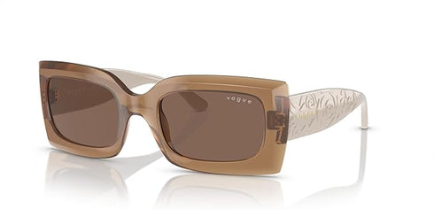 Vogue VO5526S Occhiali da sole da donna - Montatura rettangolare in nylon da 52 mm, lenti sfumate, diverse opzioni di colore