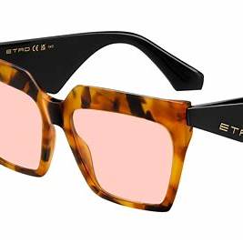 Etro 0001/S C9B-U1 Gafas de sol cuadradas oversize para mujer - montura habana, lentes rosas