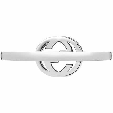 Gucci Bague en or blanc 18ct avec diamant 0,12ct - Taille 6