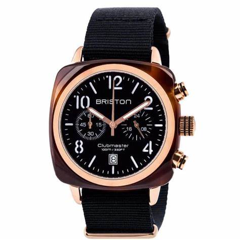 BRISTONBriston Clubmaster Classic Chronograph 40mm Black Dial Watch 14140.PRA.T.1.NBWATCHESEcecile