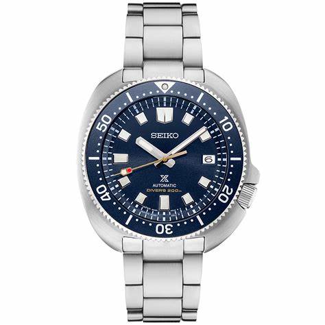 Seiko Prospex SPB183J1 Reloj de buceo automático para hombre - Edición limitada 55th Anniversary, esfera azul, brazalete de acero inoxidable