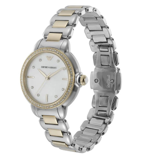 Emporio Armani AR11524 Women’s Two‑Tone Stainless Steel Watch – 32 mm