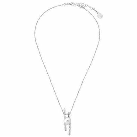 Majorica 15171.01.2.000.010.1 Necklace – 925 Silver, White Pearl Pendant, Rhodium Finish