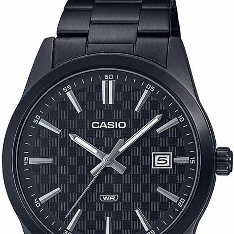 CASIO & VINTAGECasio MTP - VD03B - 1AUDF Men's Watch - Black Dial, Black Stainless Steel BraceletWATCHESEcecile
