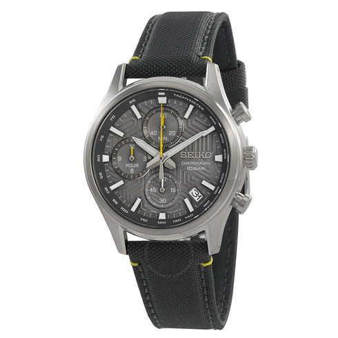 Seiko SSB423P1 Reloj Cronógrafo Cuarzo Hombre - Esfera Gris, Correa Nylon