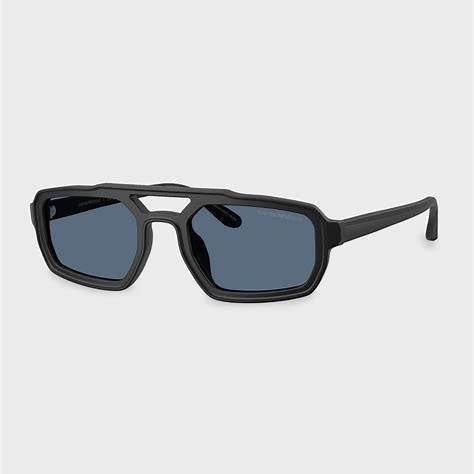 EMPORIO ARMANIEmporio Armani EA4240U 501787 Men's Sunglasses - Matte Black Frame, Dark Blue Lenses, 53mmEYEWEAREcecile
