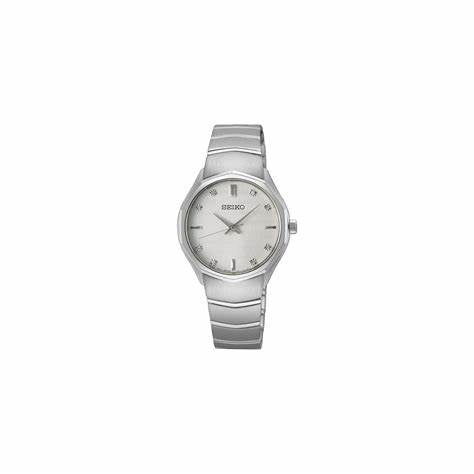 Seiko SUR615P1 Women’s Classic Quartz Watch – 30 mm Silver Dial & Case
