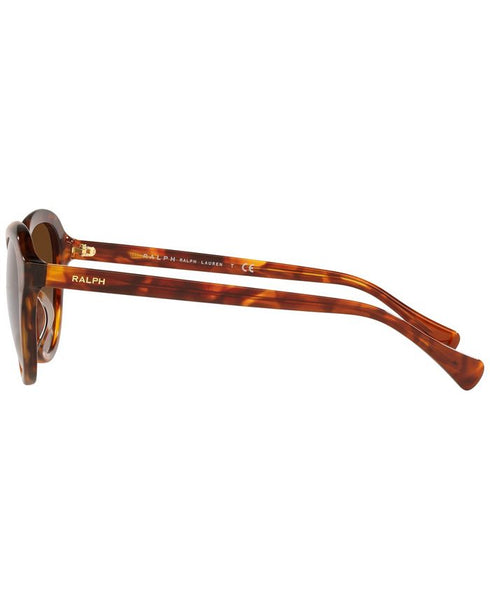 Lunettes de soleil Ralph by Ralph Lauren RA5286U 6011/13 pour femme - monture havane orange brillant, verres marron dégradés