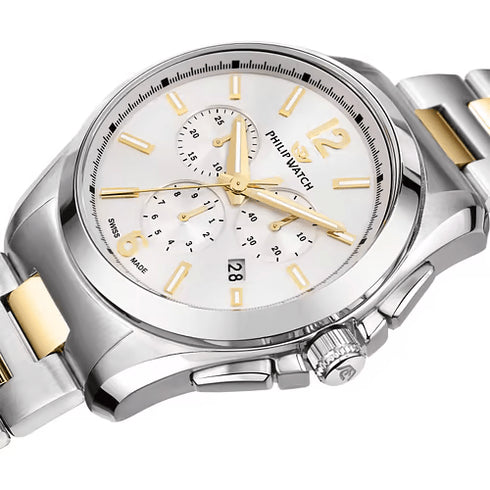 PHILIP WATCHPhilip Watch Amalfi R8273618001 Men's Chronograph - Two - Tone Stainless Steel, White DialWATCHESEcecile
