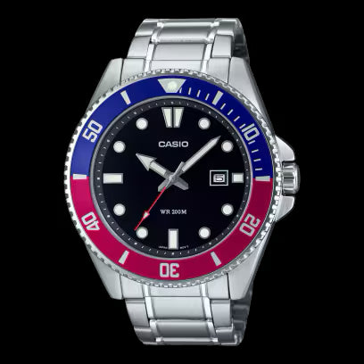 Casio MDV-107D-1A3VDF Men’s „Duro“ Dive Watch – 200m, Stainless Steel