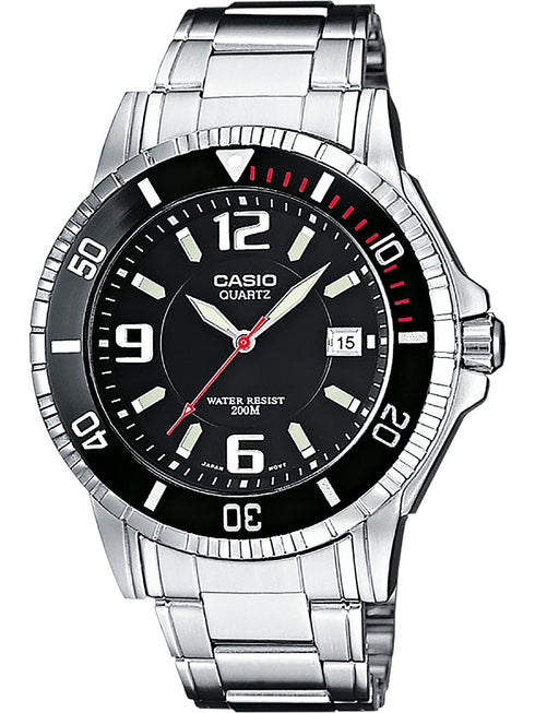 CASIO & VINTAGECasio MTD - 1053D - 1AVES Men's Analog Watch – Stainless Steel, Black Dial, 200m Water ResistanceWATCHESEcecile