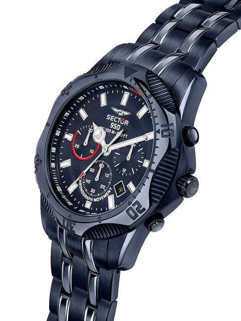 Sector 950 R3273981009 Men's Chronograph – 44mm Blue Steel, 10 ATM, Date Display