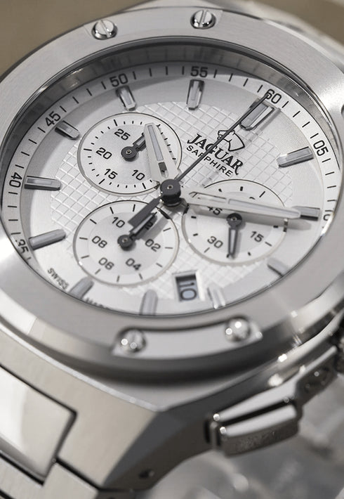 JAGUARJaguar J805/A Men's Executive Chronograph Watch - Stainless Steel Bracelet, Silver DialWATCHESEcecile