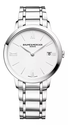 BAUME&MERCIERBaume & Mercier Classima MOA10356 Women's Quartz Watch - 36.5mm Stainless Steel Case, White Dial, Roman Numerals, Date Display, Stainless Steel BracelWATCHESEcecile