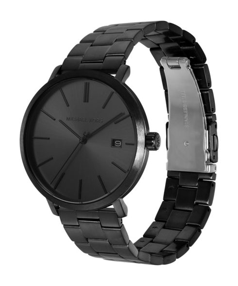 Michael Kors Blake MK9135 Herrenuhr - Schwarzer Edelstahl, schwarzes Zifferblatt