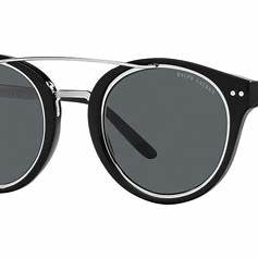 Ralph Lauren RL 8210 5001/5V Occhiali da sole unisex - Montatura nera, lenti grigie