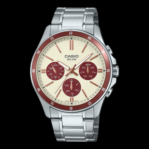 CASIO & VINTAGECasio MTP - 1374D - 5A2VDF Men's Stainless Steel Watch – Brown DialWATCHESEcecile
