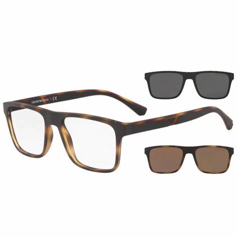 EMPORIO ARMANIEmporio Armani EA4115 5802/1W Men's Eyeglasses - Matte Havana Frame with Two Clip - On Lenses, 54mmEYEWEAREcecile