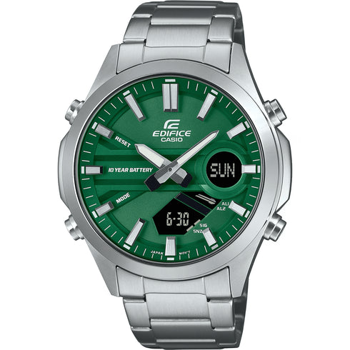 CASIO EDIFICECasio Edifice EFV - C120D - 3AEF Men's Analog - Digital Watch - Green Dial, Stainless Steel BraceletWATCHESEcecile