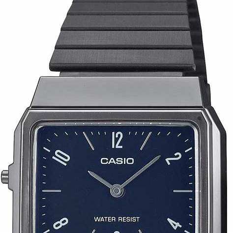 CASIO & VINTAGECasio Vintage AQ - 800EB - 2AEF Unisex Analogue - Digital Watch – Blue Dial, Black Stainless Steel BandWATCHESEcecile