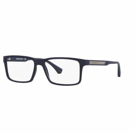 Lunettes Homme Emporio Armani EA3038 5754 56 - Monture bleu foncé mat, verres clairs