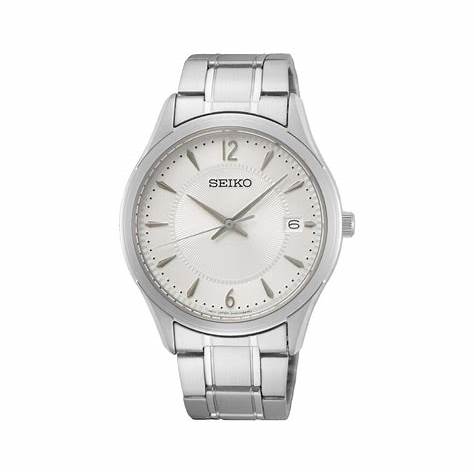 Seiko SUR417P1 Men's Watch – Stainless Steel, White Dial, 39mm